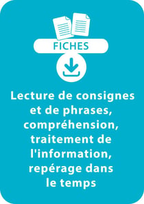 Lecture CE1 - 3. Lecture de consignes et de phrases, compréhension, traitement de l'information, repérage dans le temps - Un lot de 12 fiches à télécharger
