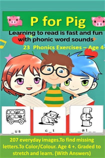 Learn to Read (23,Phonics Exercises - P for Pig)