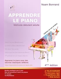Apprendre le piano méthode débutant adulte (noir&amp;blanc)