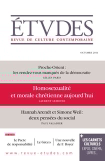 Etudes Octobre 2014 - Homosexualité et morale chrétienne aujourd'hui