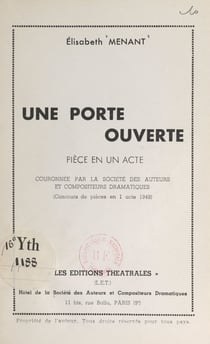 Une porte ouverte - Pièce en un acte