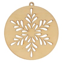 2 silhouettes ajourées en bois Boule de Noël flocons Isatis Artémio