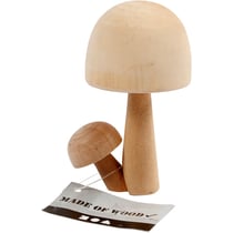 Champignons en bois solidaires - l : 5,5cm h : 8,5cm