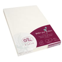 20 chevalets Lalo vélin pur coton - 35x100 mm - Crème 