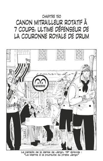 One Piece édition originale - Chapitre 150 - Canon mitrailleur rotatif à 7 coups, ultime défenseur de la couronne royale de Drum