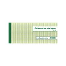 Manifold Exacompta - Quittances de loyer - 10,1x16,5cm - 50 feuillets
