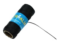 Cordon polyester hyper ciré 1 mm x 20 m Créalia - Noir