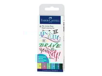 Pochette de 6 feutres calligraphie Pitt pastel