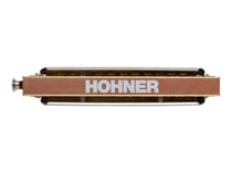 Hohner Chromonica Super - Harmonica chromatique - A clé - 12 trous - bois de poirier - laqué - brun
