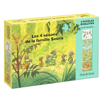 Les 4 saisons de la famille Souris - 4 puzzles évolutifs