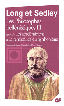 Les philosophes hellénistiques Tome 3 : les académiciens, la renaissance du pyrrhonisme