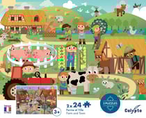 Puzzle 24 pièces - Ferme et Ville
