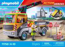 Playmobil - Camion grue, ouvrier & accessoires - 71750 - La construction