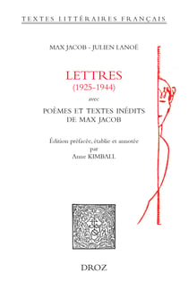 Lettres (1925-1944) - Avec poèmes et textes inédits de Max Jacob