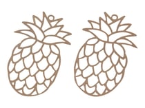 2 breloques dorées « Ananas » - Créalia