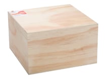 Boîte carrée en bois - 20x20x12 cm - Créalia