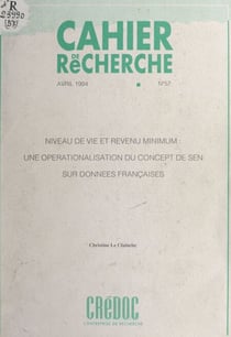 Niveau de vie et revenu minimum : une opérationalisation du concept de Sen sur données françaises