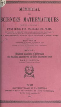 Méthodes classiques d'intégration des équations aux dérivées partielles du premier ordre