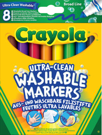 8 Feutres à colorier ultra lavables - Crayola