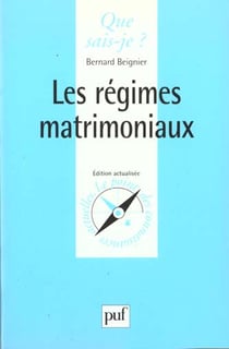 Les régimes matrimoniaux