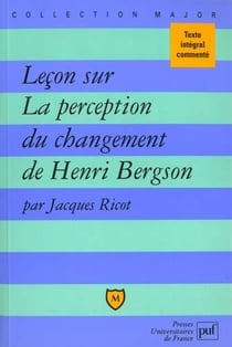 Leçon sur la perception du changement de Bergson