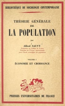 Théorie générale de la population (1) - Économie et croissance
