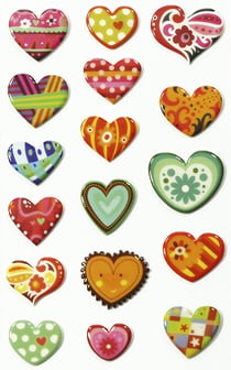 Stickers Cooky CÏurs - 1 planche