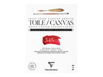 Bloc de 10 feuilles de toile coton blanc enduites Fleur de Lys Clairefontaine - 42 x 56 cm 345 g/m²