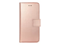 Etui folio universel rose métal taille L
