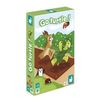 Jeu de Cartes - Jeu de Stratégie - Go Turtle ! - Thème du Lièvre et de la Tortue - Jeu Solo - 2 Personnages + 1 Dé + 26 Cartes