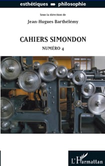 Cahiers Simondon - Numéro 4