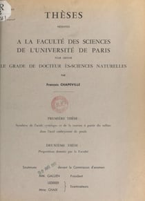 Synthèse de l'acide cystéique et de la taurine à partir du sulfate dans l'œuf embryonné de poule - Suivi de Proposition donnée par la Faculté : activation biologique du sulfate et son transfert