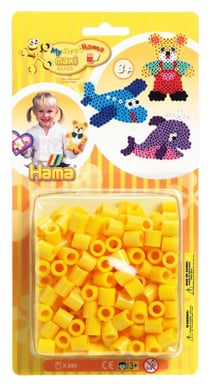 Blister 250 perles Hama MAXI - jaune - 8603