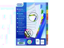 Lot de 12 intercalaires A4 - Mylar - Carton - Elba - Onglets mensuels