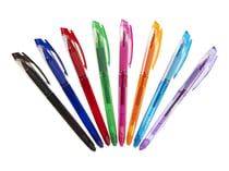 Lot de 8 stylos roller effaçables - Pointe moyenne - Cultura
