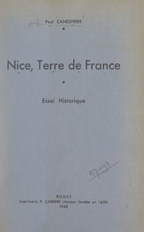 Nice, terre de France - Essai historique