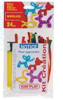 Kit ballons à modeler + pompe Kim'Play