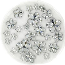 24 strass fleurs cristal