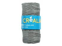 Cordon coton ciré 1 mm x 20 m Créalia - Gris