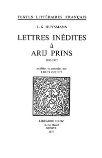 Lettres inédites à Arij Prins - 1885-1907