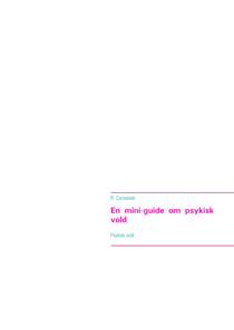 En mini-guide om psykisk vold - Psykisk vold