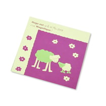 25 cartes Pollen 160x160 mm  - Rose poudré irisé
