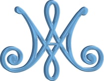 Autocollant monogramme marial