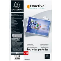 Lot de 10 pochettes perforées A4 - Exactive - Plastique - Exacompta