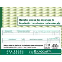 Piqure 24x32cm - registre unique des resultats de l'evaluation des risques professionnels 60pages