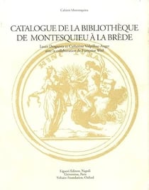 Catalogue de la bibliotheque de montesquieu a la brede