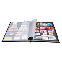 Albums timbres Simili cuir noir - 32 pages - 22.5x30.5cm