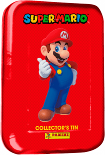 Super Mario Trading Card - Boîte en métal rouge avec 8 pochettes + 3 cartes en Édition Limitée