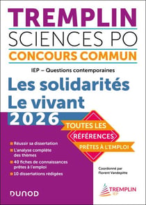 Tremplin Concours IEP Questions contemporaines 2026 - Les Solidarités - Le vivant