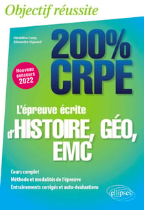 L'épreuve écrite d'histoire, géographie, EMC - CRPE Nouveau concours 2022
